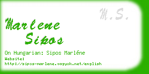 marlene sipos business card